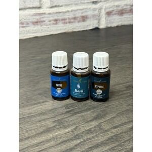 Young Living Cypress, Basil  And Thyme 15ml  Essential Oil (Lot of 3)